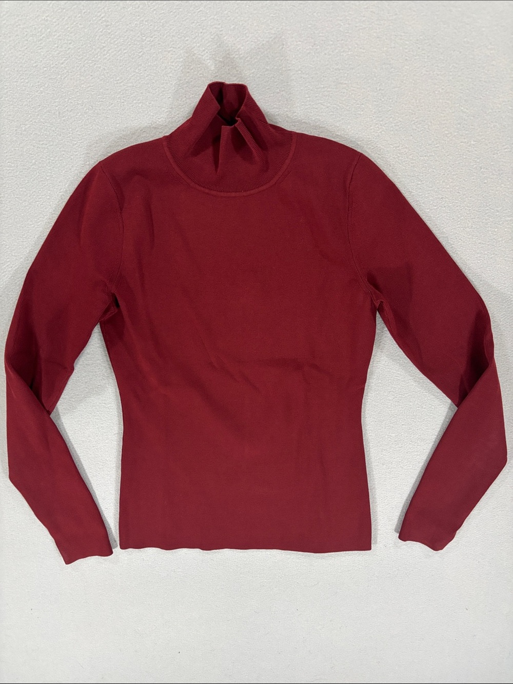 Diane Von Furstenburg fine rib Long Sleeve Turtleneck Bordeaux S/P